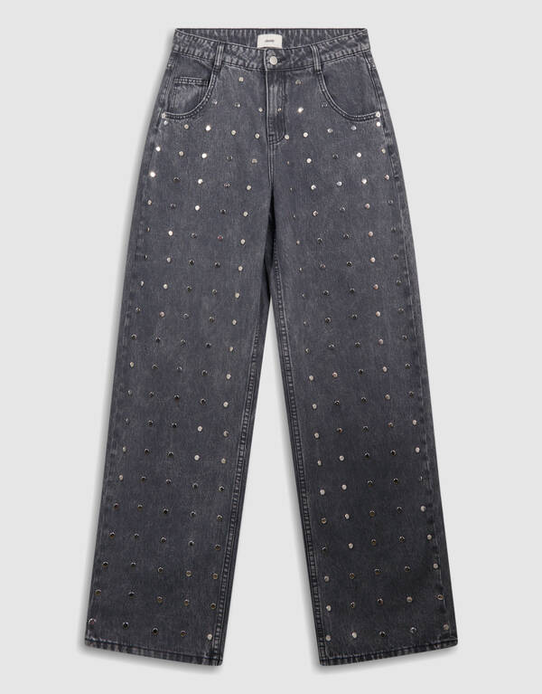 Studs Barrel Passform Jeans Grau SHOEBY WOMEN