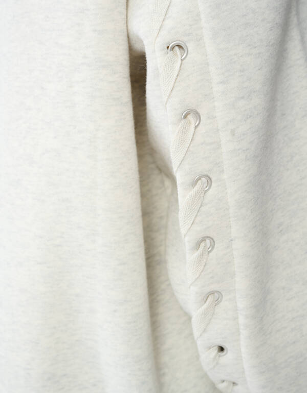 Pullover mit Schnürung in Hellgrau SHOEBY WOMEN