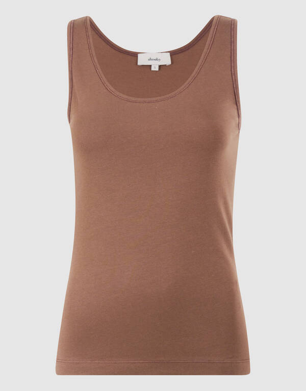 Basic Tanktop Hellbraun SHOEBY WOMEN