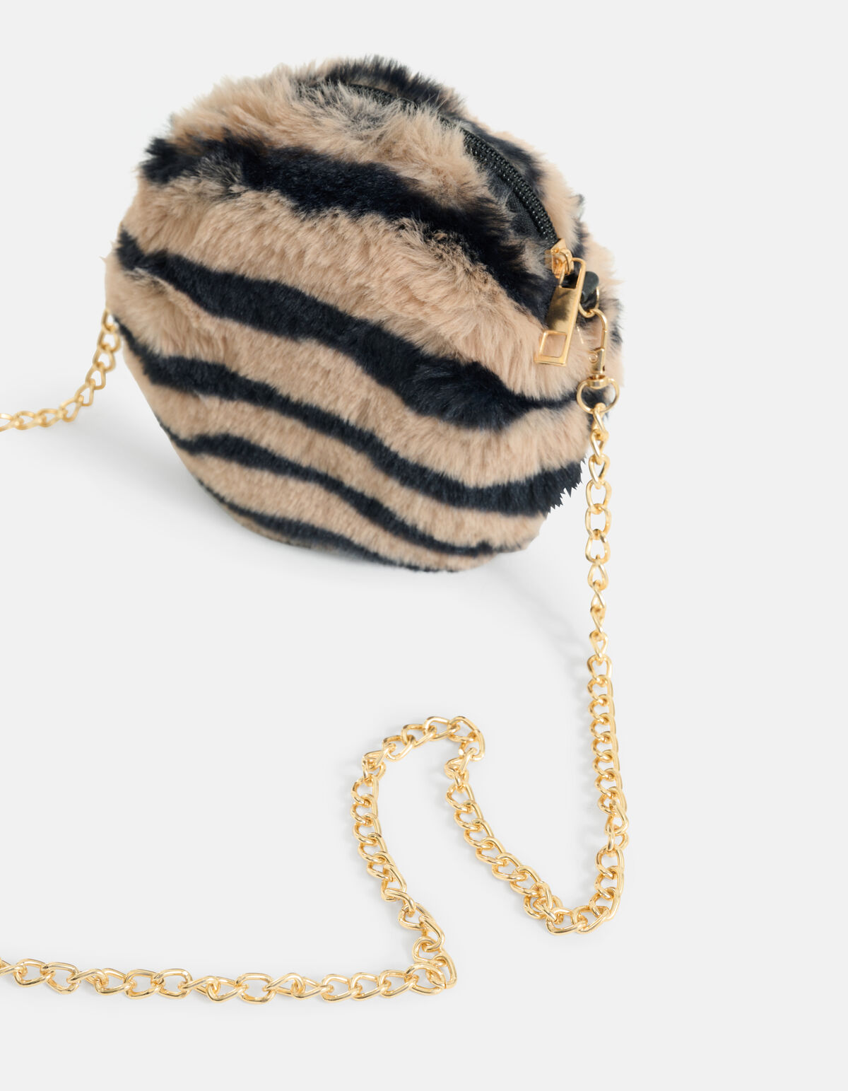 Runde Kunstpelztasche Braun SHOEBY ACCESSOIRES