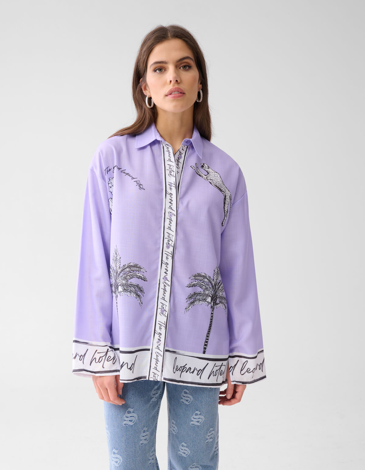 Bedruckte Bluse Lila SHOEBY WOMEN