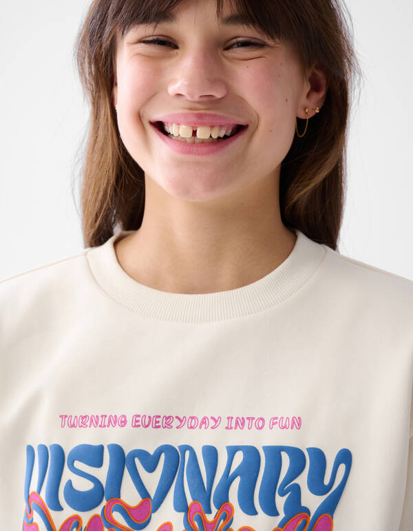 Artwork Pullover Off White SHOEBY GIRLS