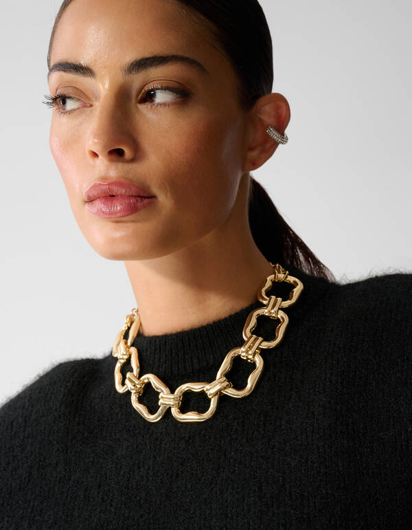 Square-Halskette in Gold SHOEBY ACCESSOIRES