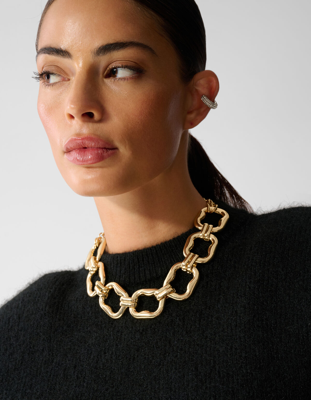Square-Halskette in Gold SHOEBY ACCESSOIRES