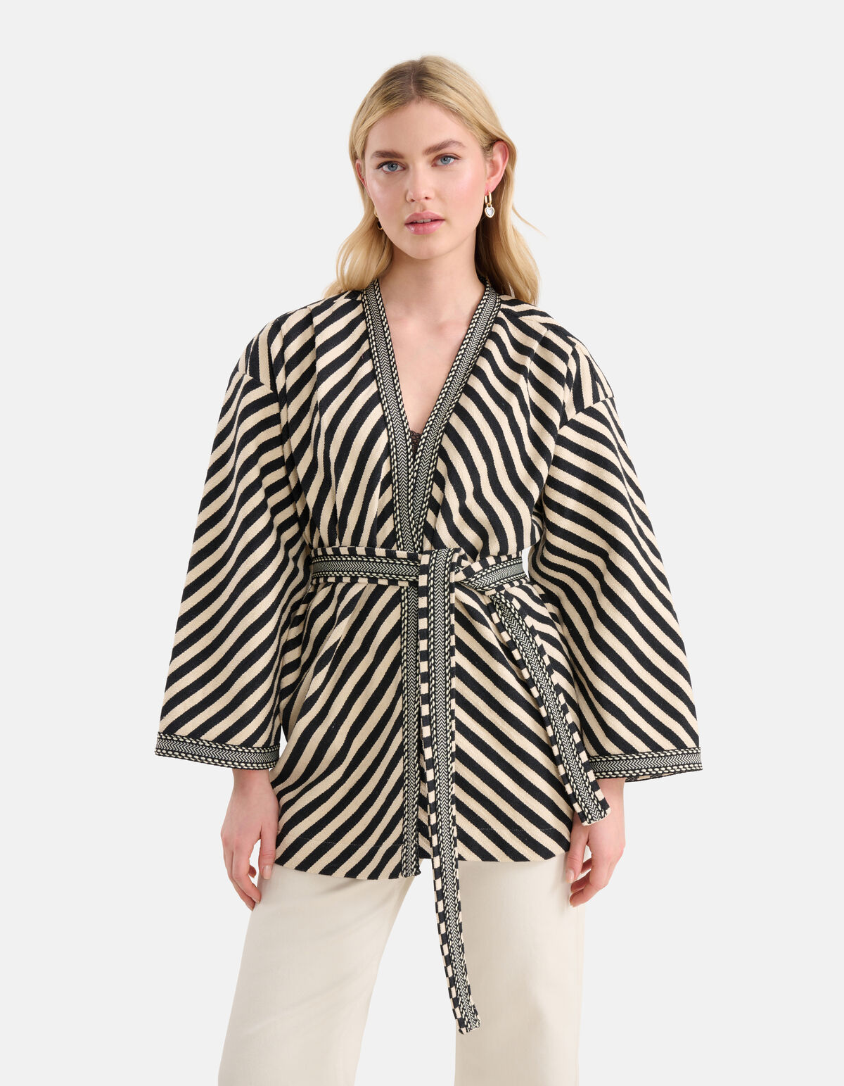 Printed Kimono Zwart SHOEBY WOMEN
