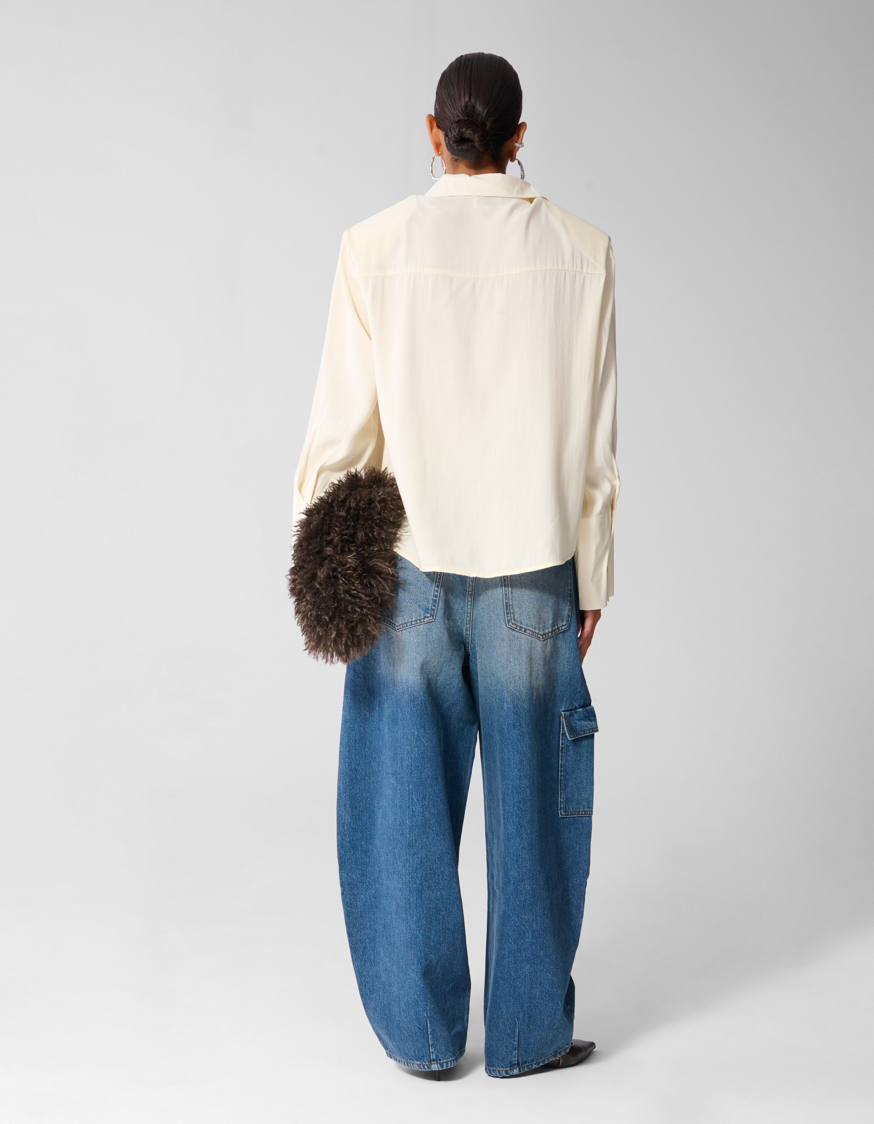 Soft Polo Bluse Ecru SHOEBY WOMEN