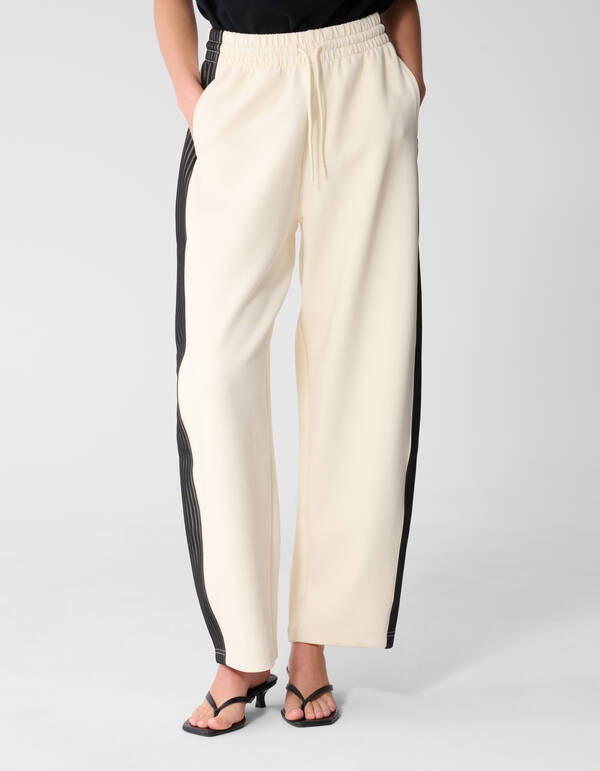 Tape Barrel Fit Jogger Gebrochenes Wei&szlig; SHOEBY WOMEN