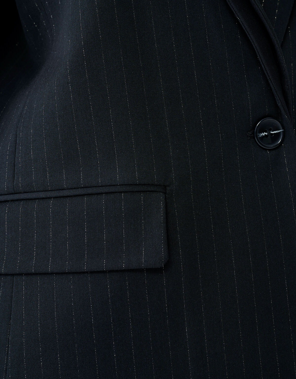 Pinstripe Blazer Zwart By Mieke SHOEBY WOMEN