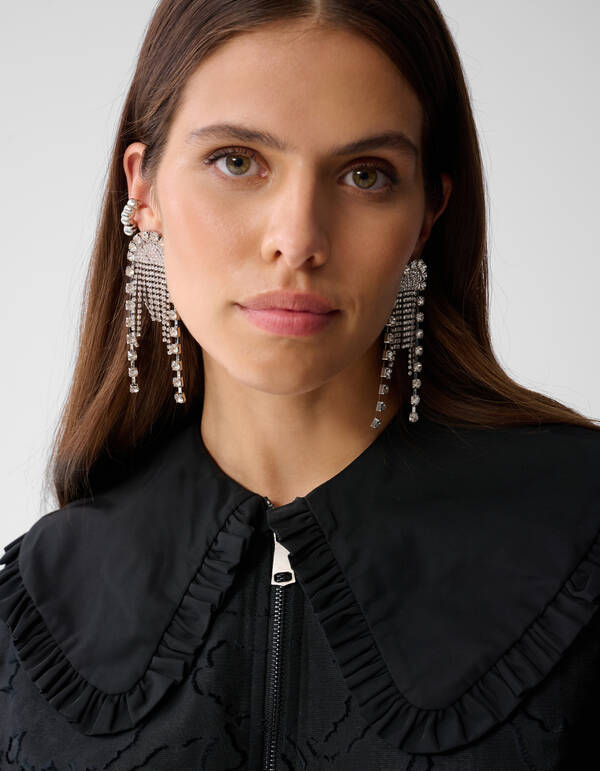 Übergroße große Kragen Bomber Schwarz SHOEBY WOMEN