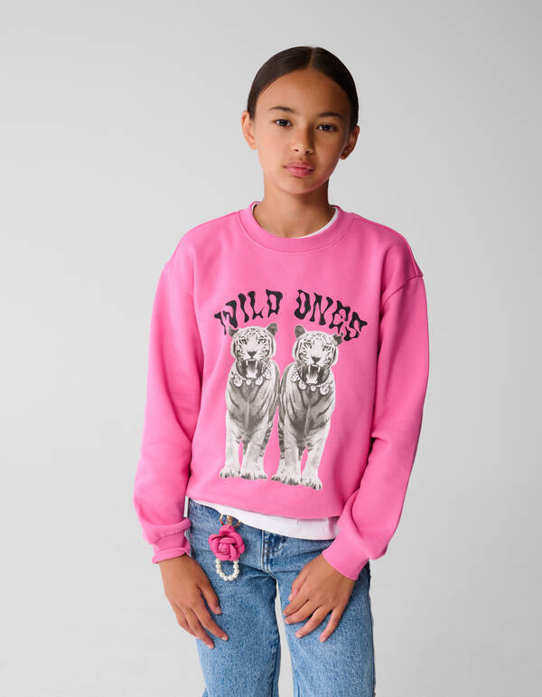 Tiger Kunst Sweatshirt Rosa SHOEBY GIRLS