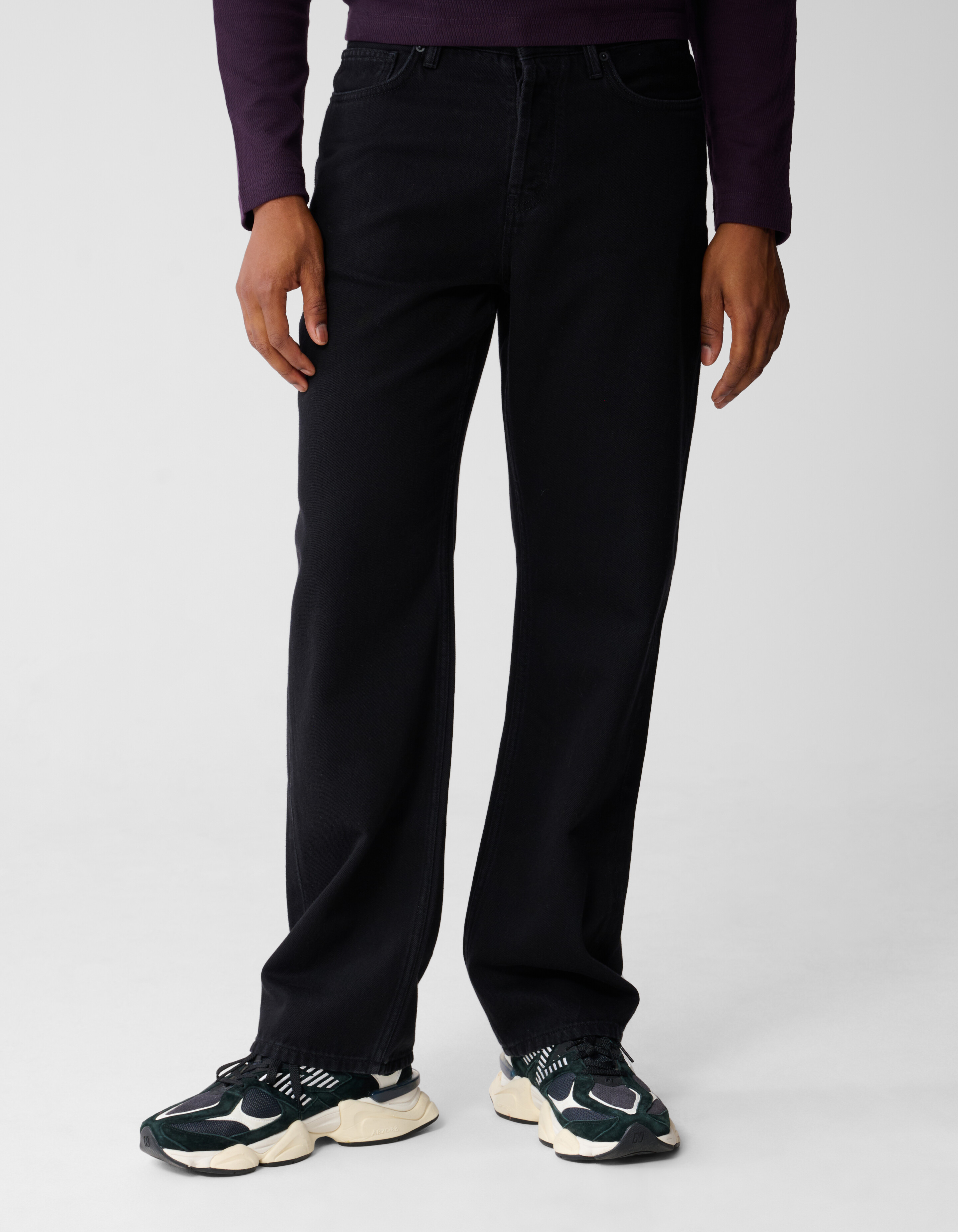 Relaxed Fit Jeans Washed Schwarz SHOEBY MEN