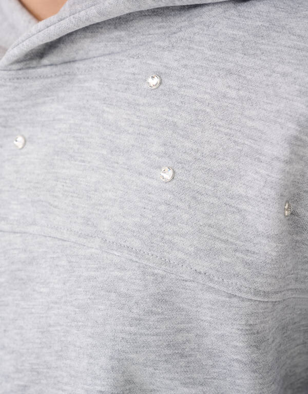 Strass Hoodie Hellgrau SHOEBY GIRLS