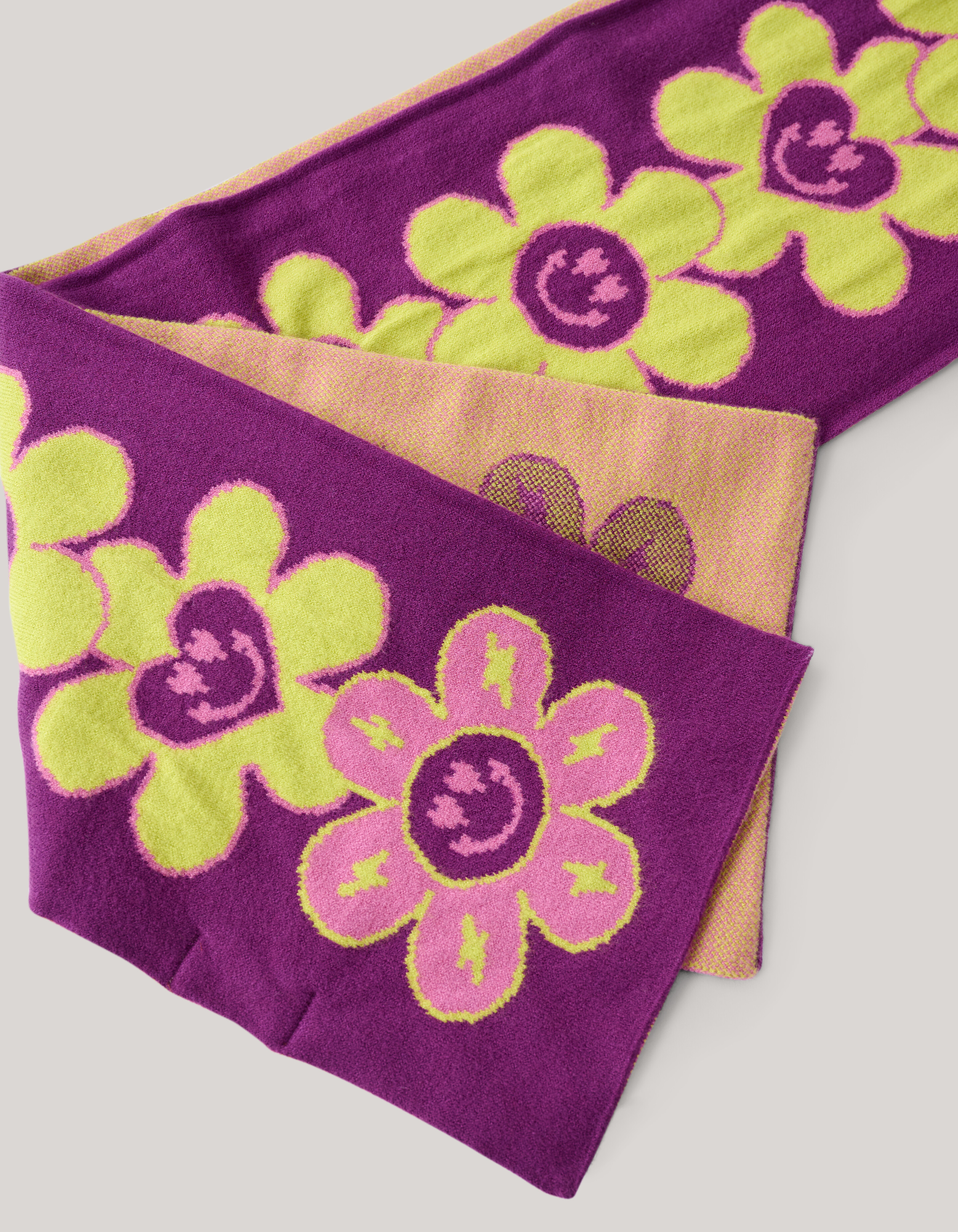 Jacquard-Schal Dunkelviolett SHOEBY ACCESSOIRES
