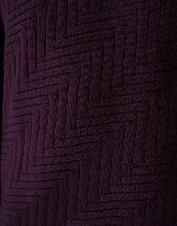 Strukturstrickpullover Dunkelrot SHOEBY MEN