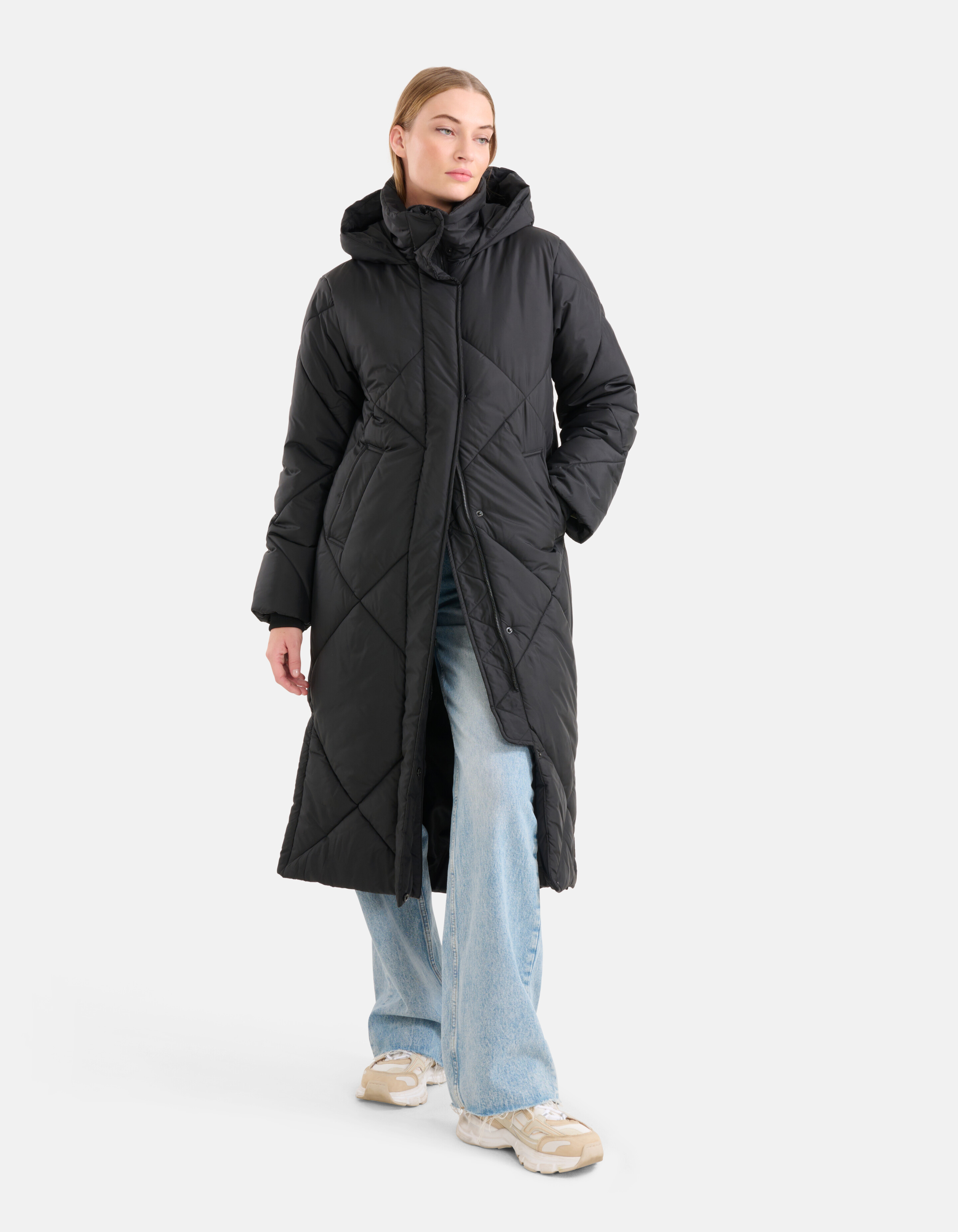 Lange Pufferjacke Schwarz SHOEBY WOMEN