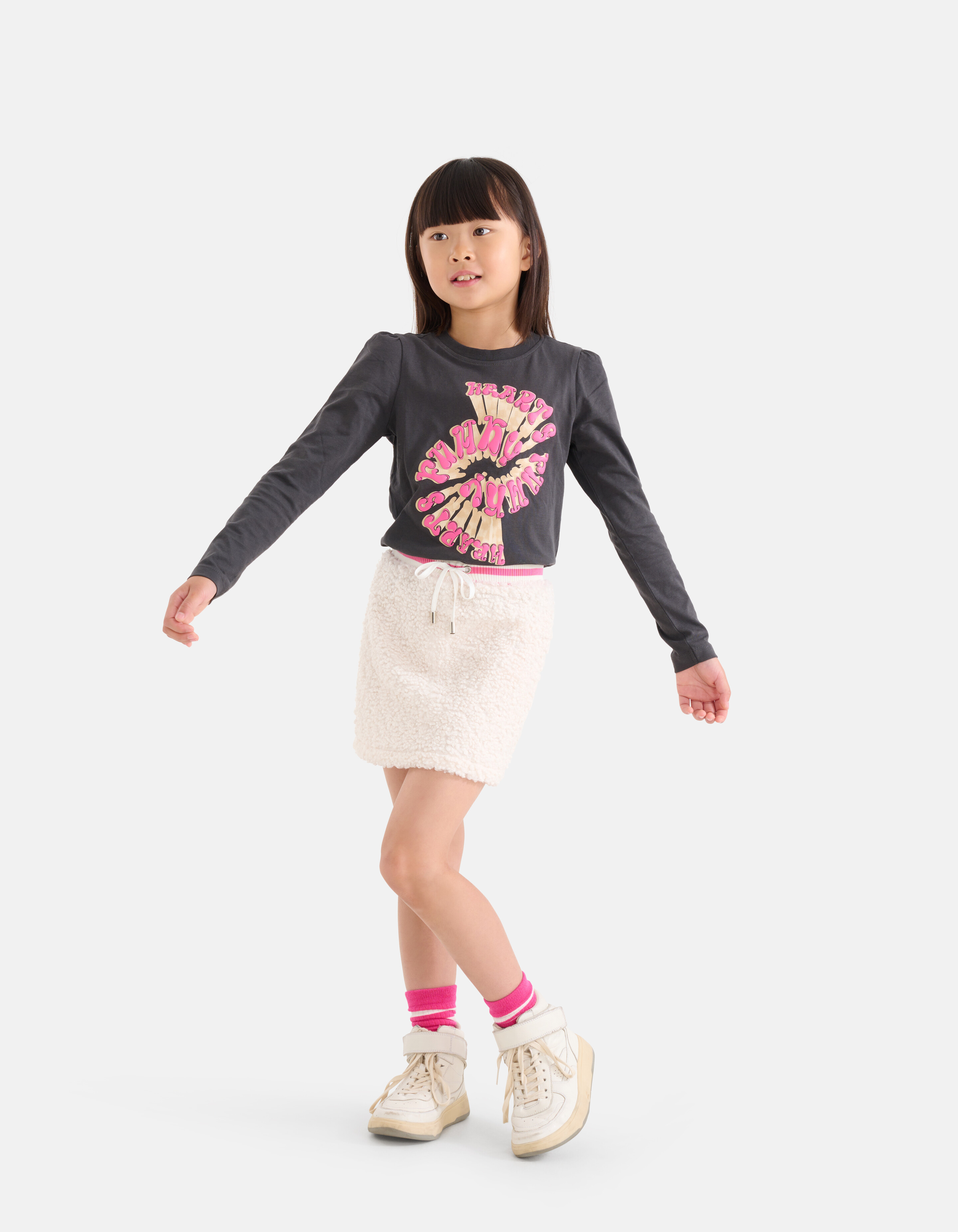 Artwork Longsleeve Donkergrijs SHOEBY GIRLS