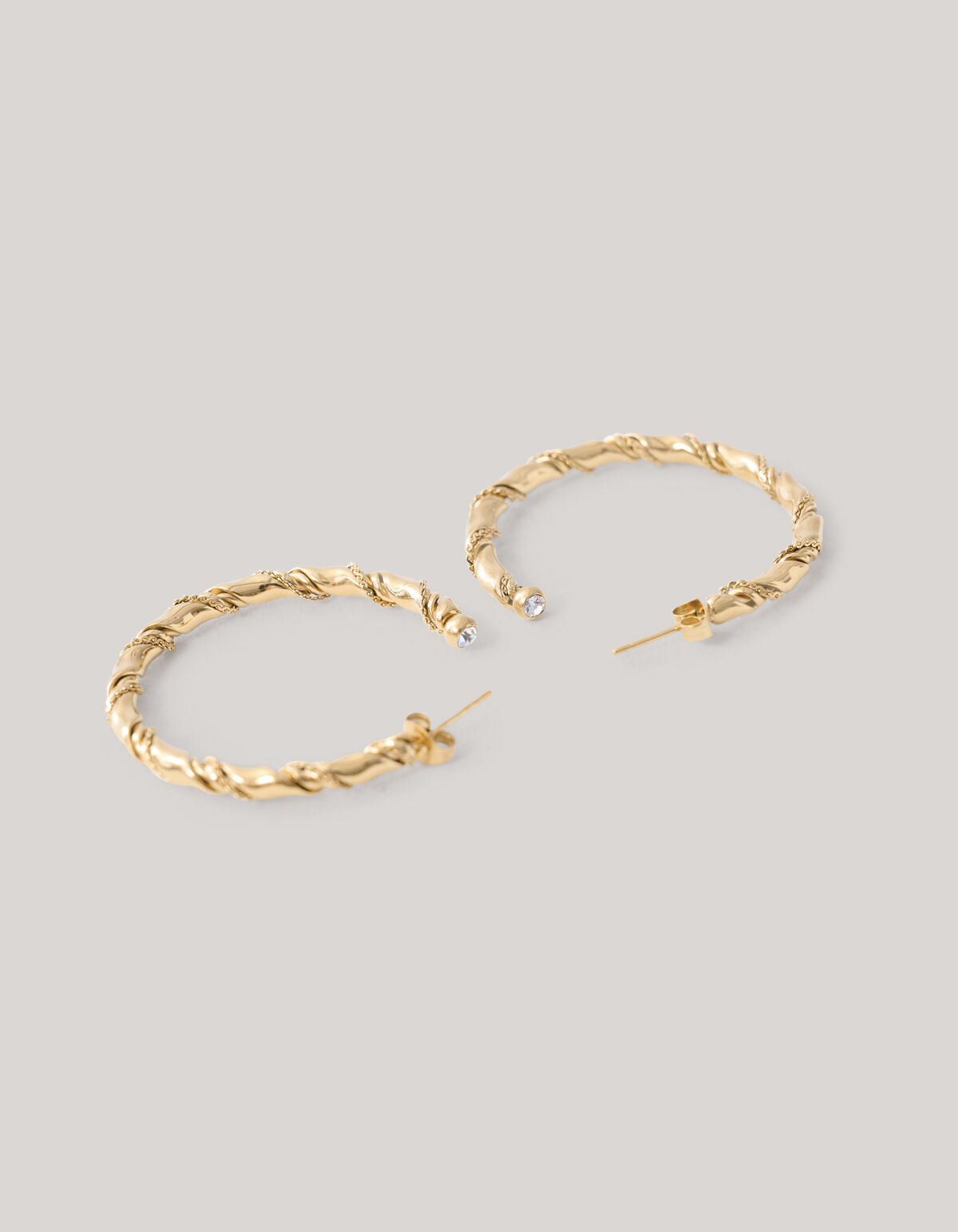 Gedrehte Reif Ohrringe Gold SHOEBY ACCESSOIRES