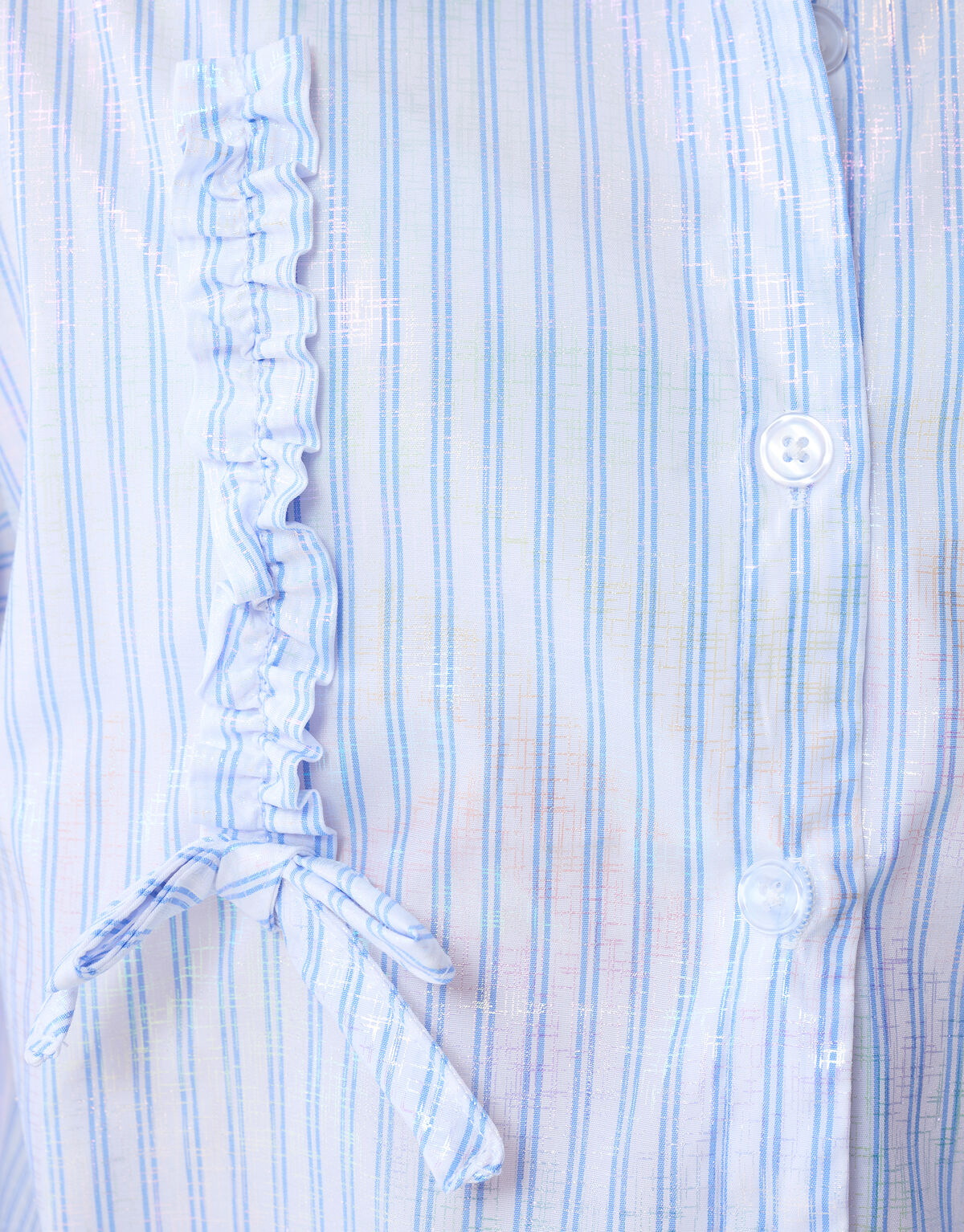 Glänzende Nadelstreifenbluse Hellblau SHOEBY GIRLS