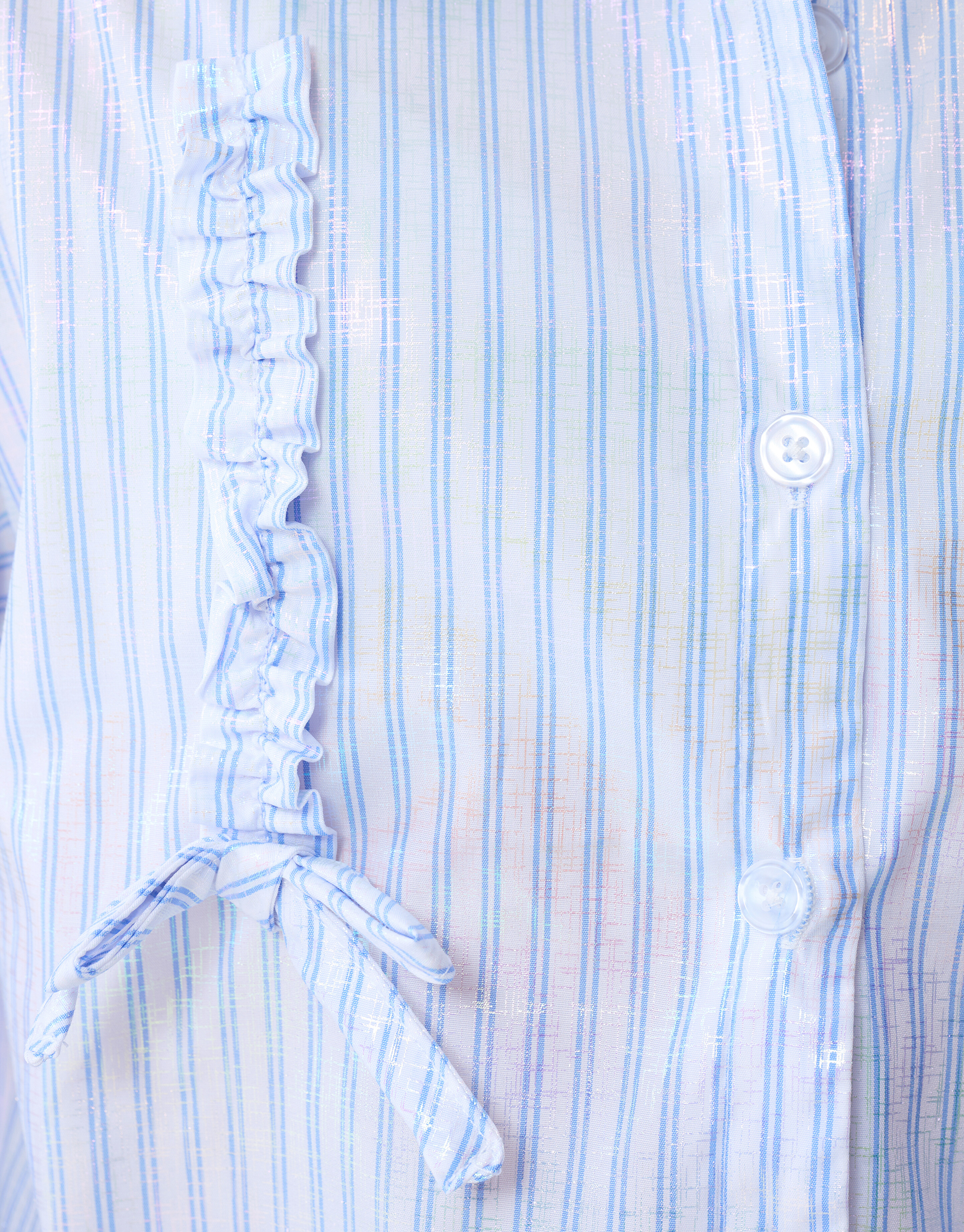 Glänzende Nadelstreifenbluse Hellblau SHOEBY GIRLS