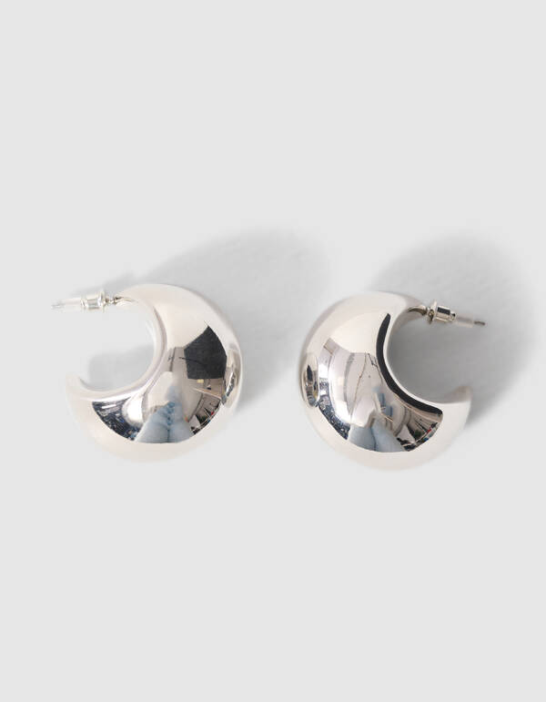 Bulky Big Hoop Ohrringe Silber SHOEBY ACCESSOIRES