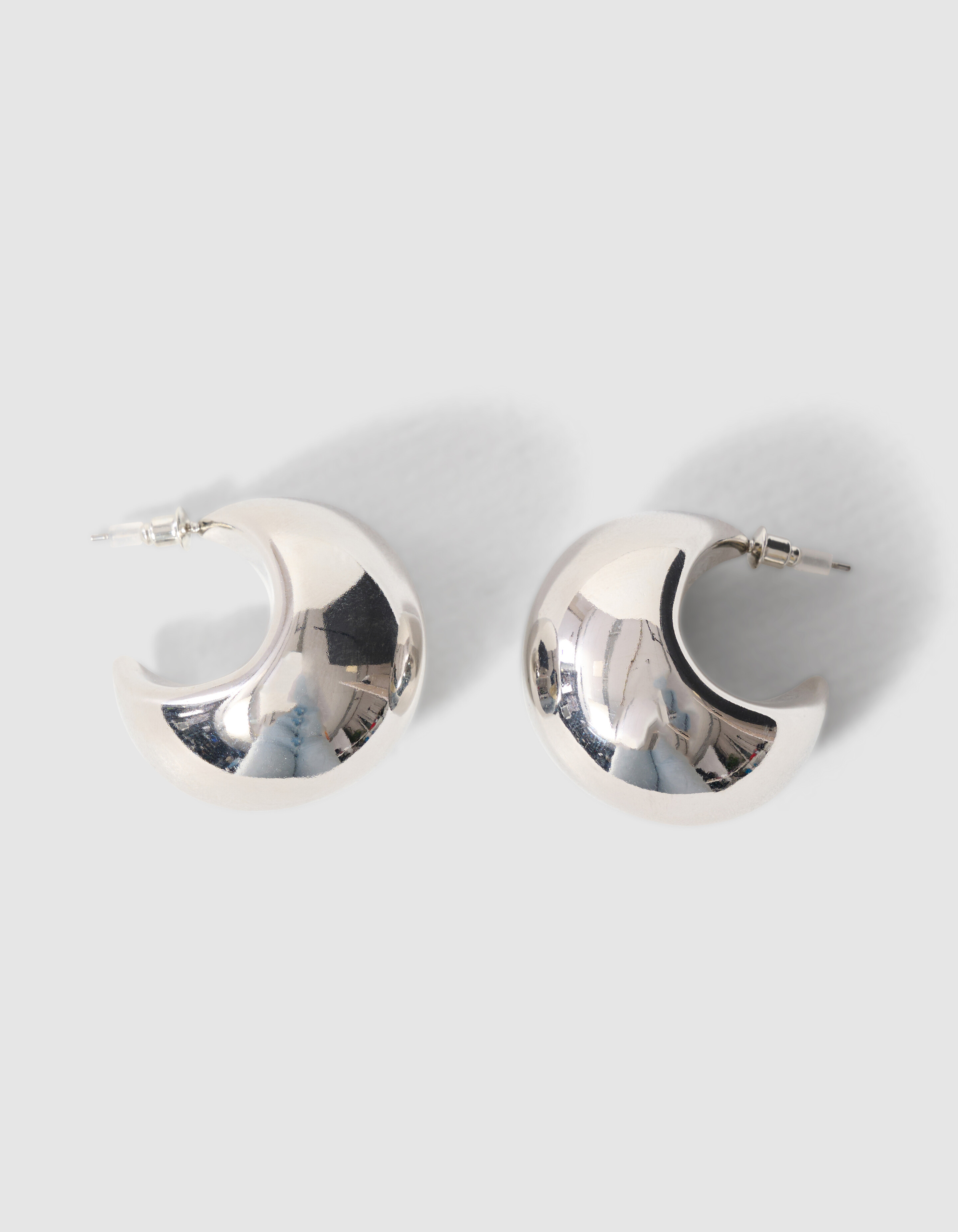 Bulky Big Hoop Ohrringe Silber SHOEBY ACCESSOIRES