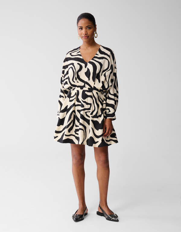 Zebra-Minikleid Schwarz SHOEBY WOMEN
