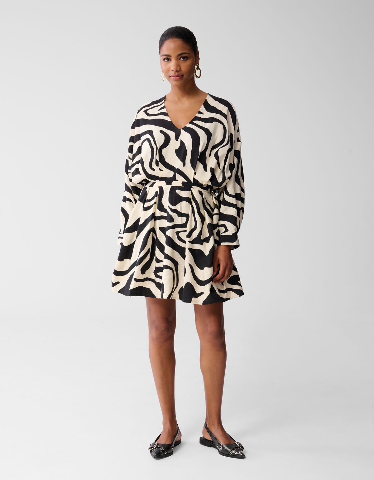 Zebra-Minikleid Schwarz SHOEBY WOMEN