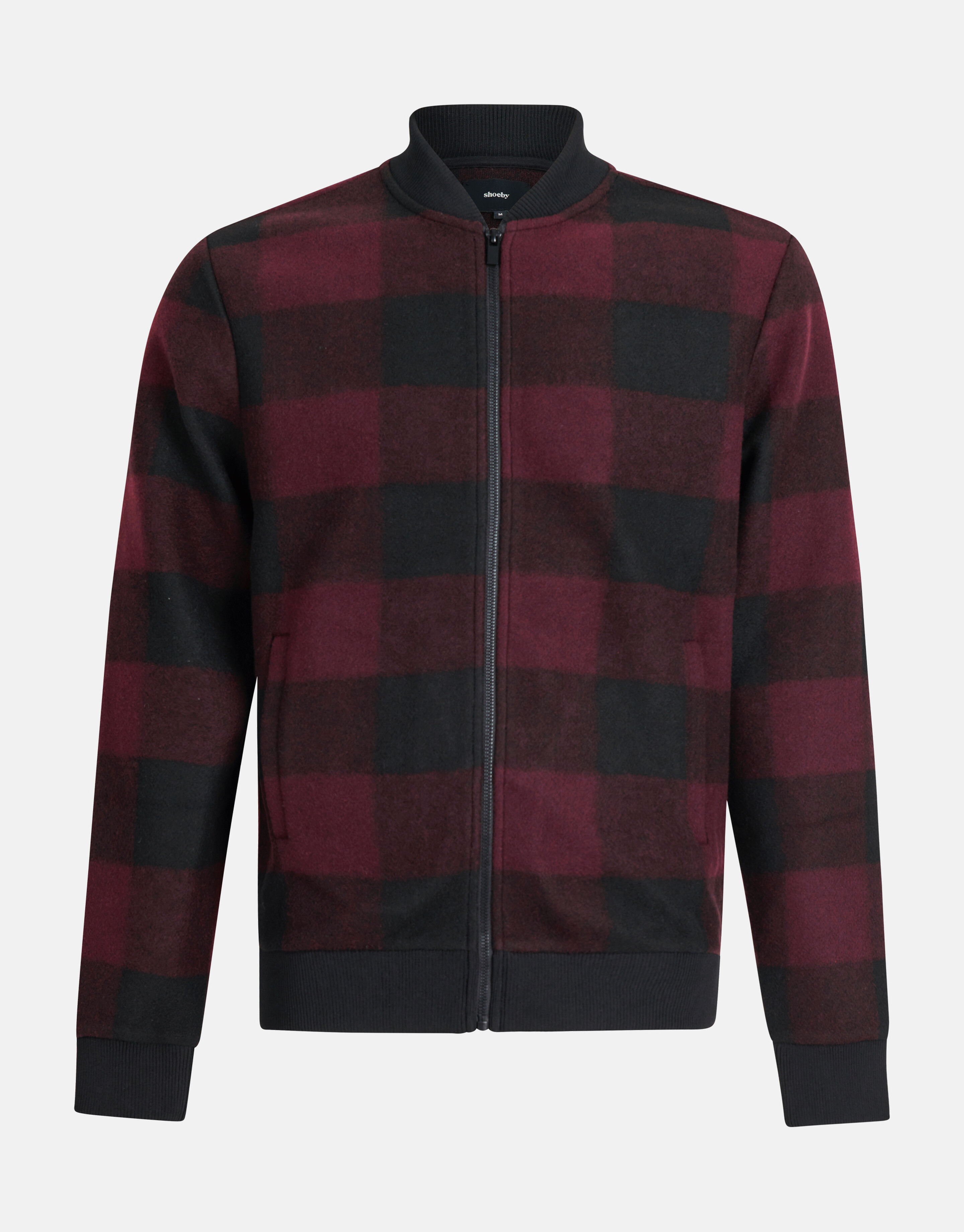 Karierte Bomberjacke Bordeaux SHOEBY MEN