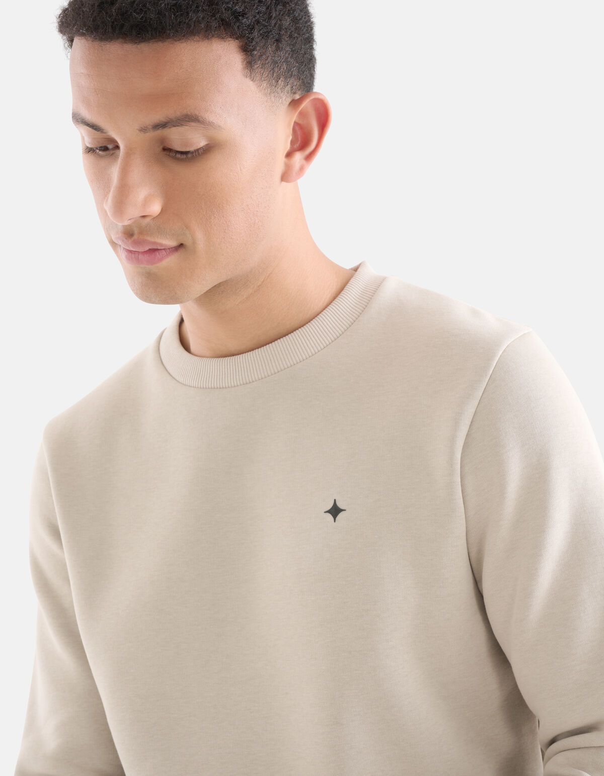 Glitzer-Pullover Beige SHOEBY MEN