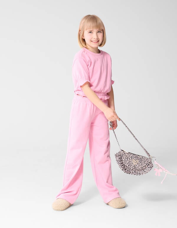 R&uuml;schen-Sweatshirt Hellrosa SHOEBY GIRLS