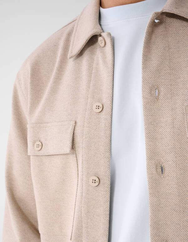 Hellbraunes, weiches Overshirt SHOEBY MEN