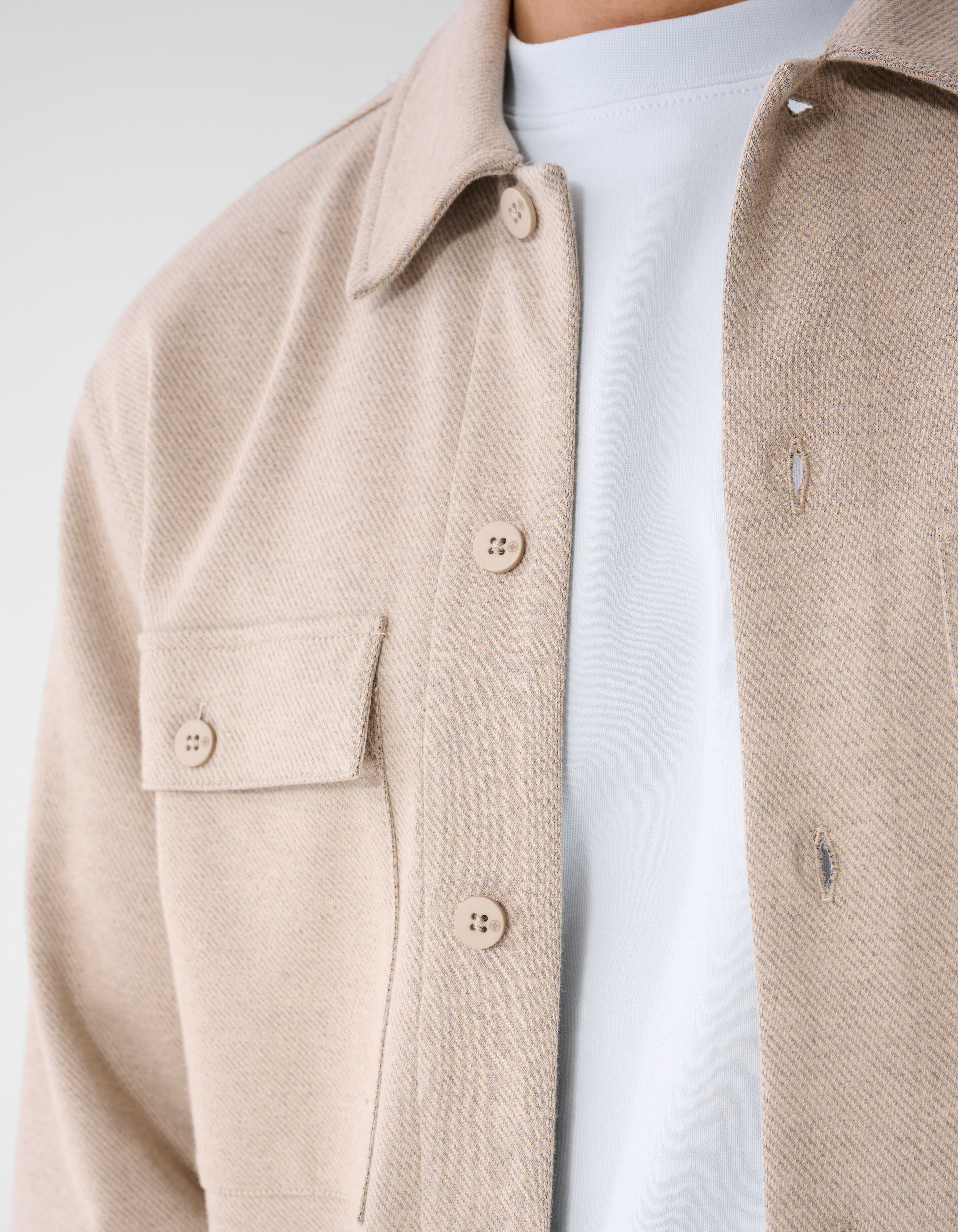 Hellbraunes, weiches Overshirt SHOEBY MEN