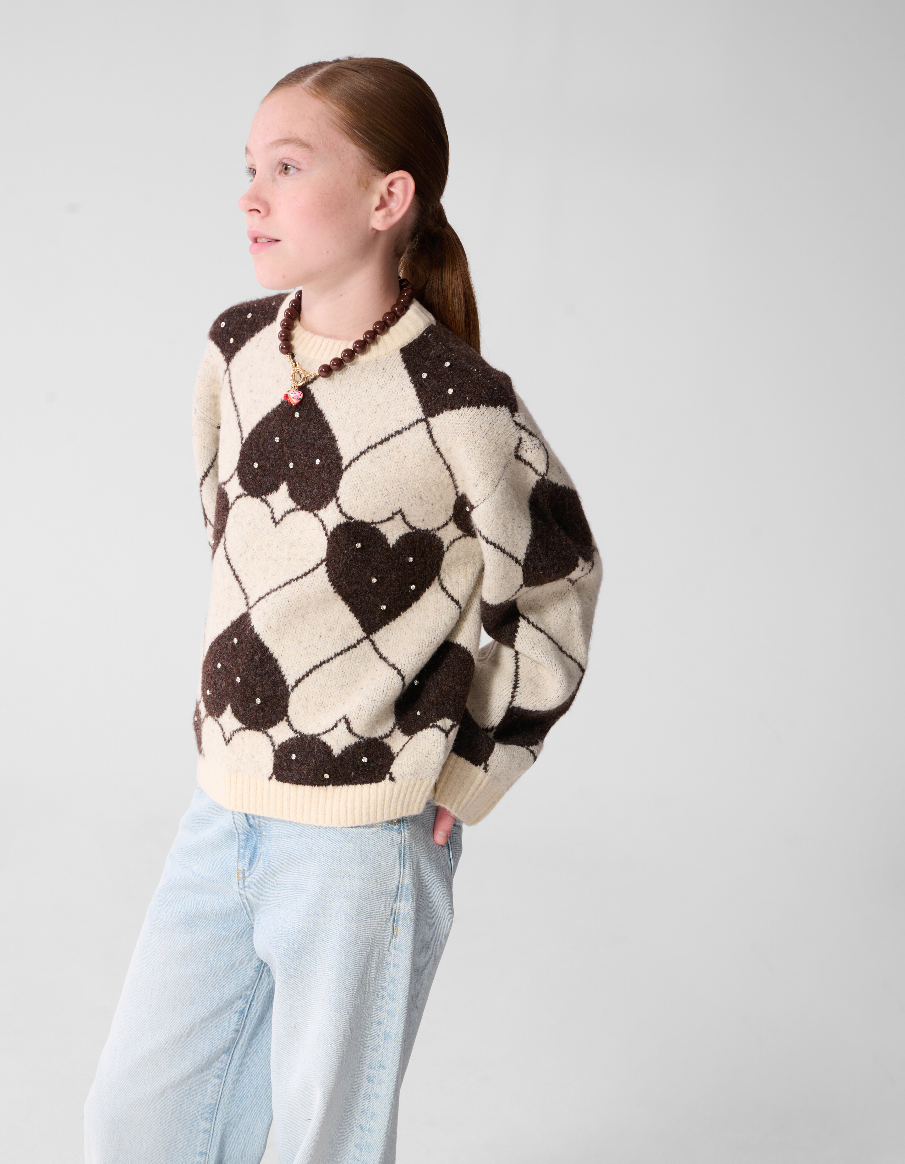 Strass Pullover Braun SHOEBY GIRLS