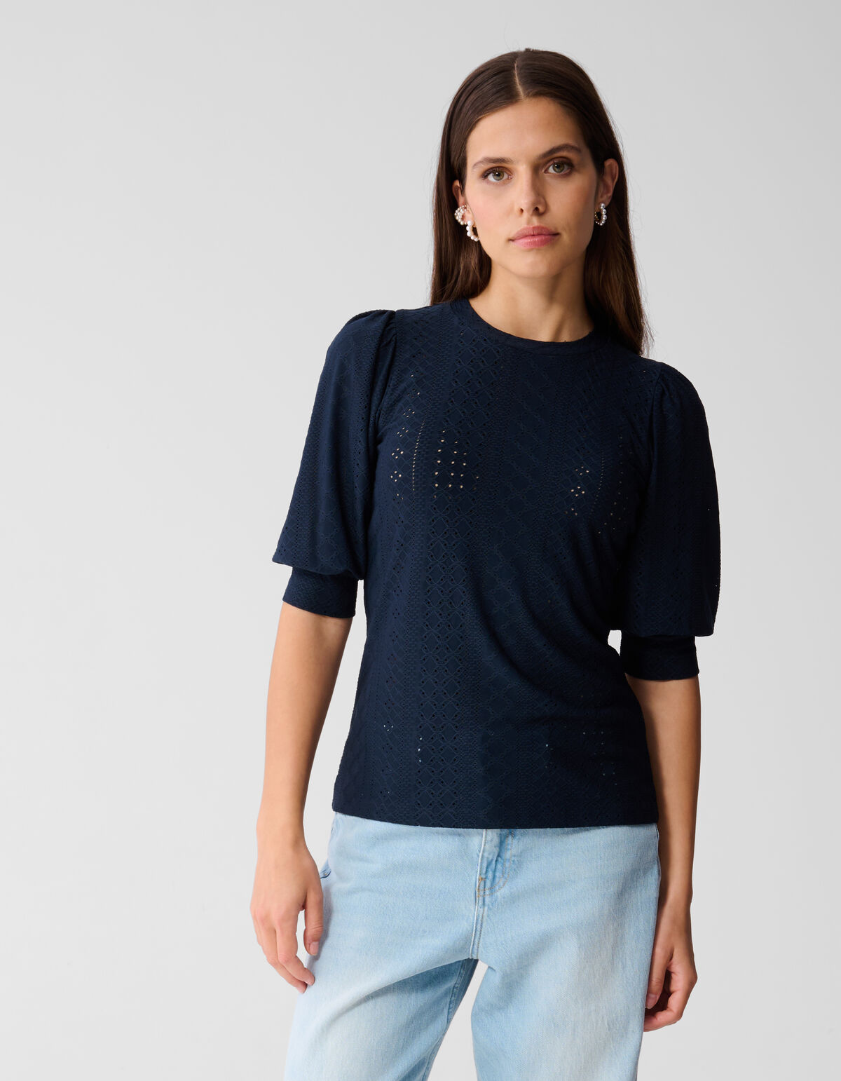 Besticktes Top Dunkelblau SHOEBY WOMEN