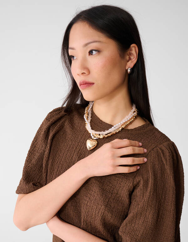 Twisted Heart Ketting Goud SHOEBY ACCESSOIRES