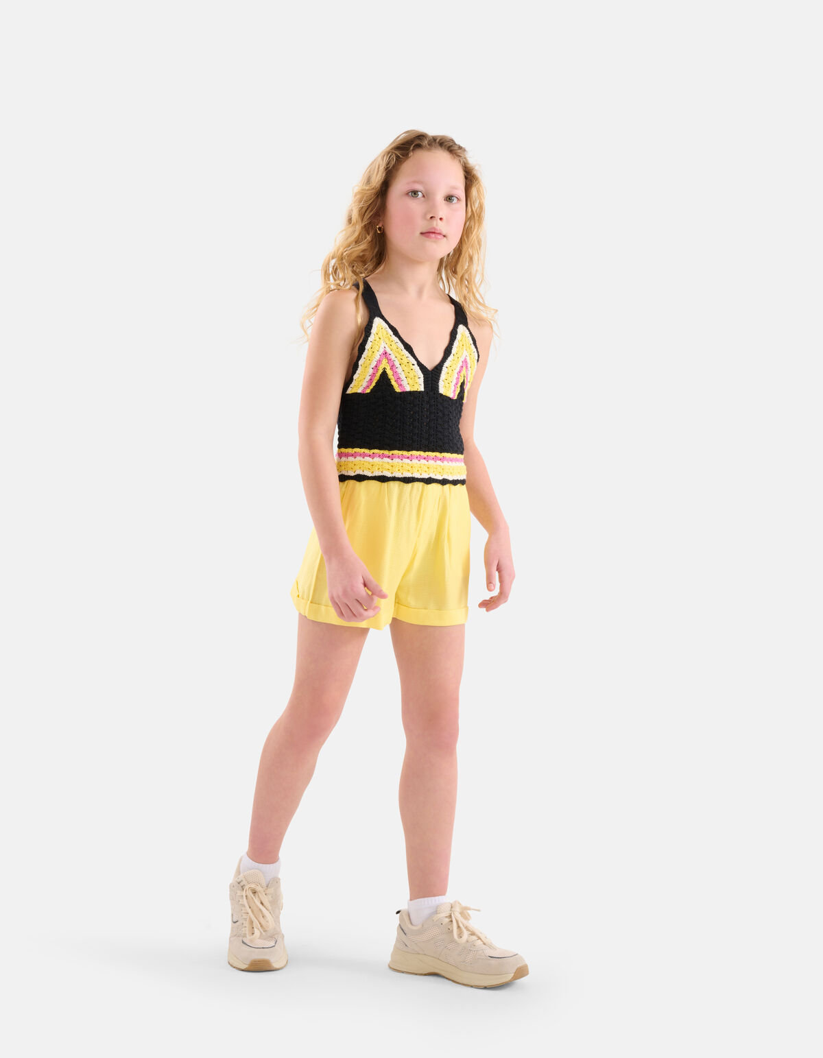 Gehäkeltes Triangel-Top Dunkelgrau SHOEBY GIRLS