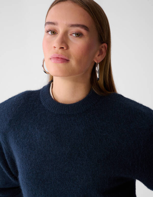 Shoulder Crew Strickpullover Dunkelblau SHOEBY WOMEN