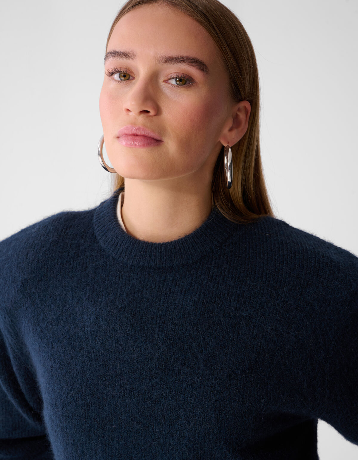 Shoulder Crew Strickpullover Dunkelblau SHOEBY WOMEN