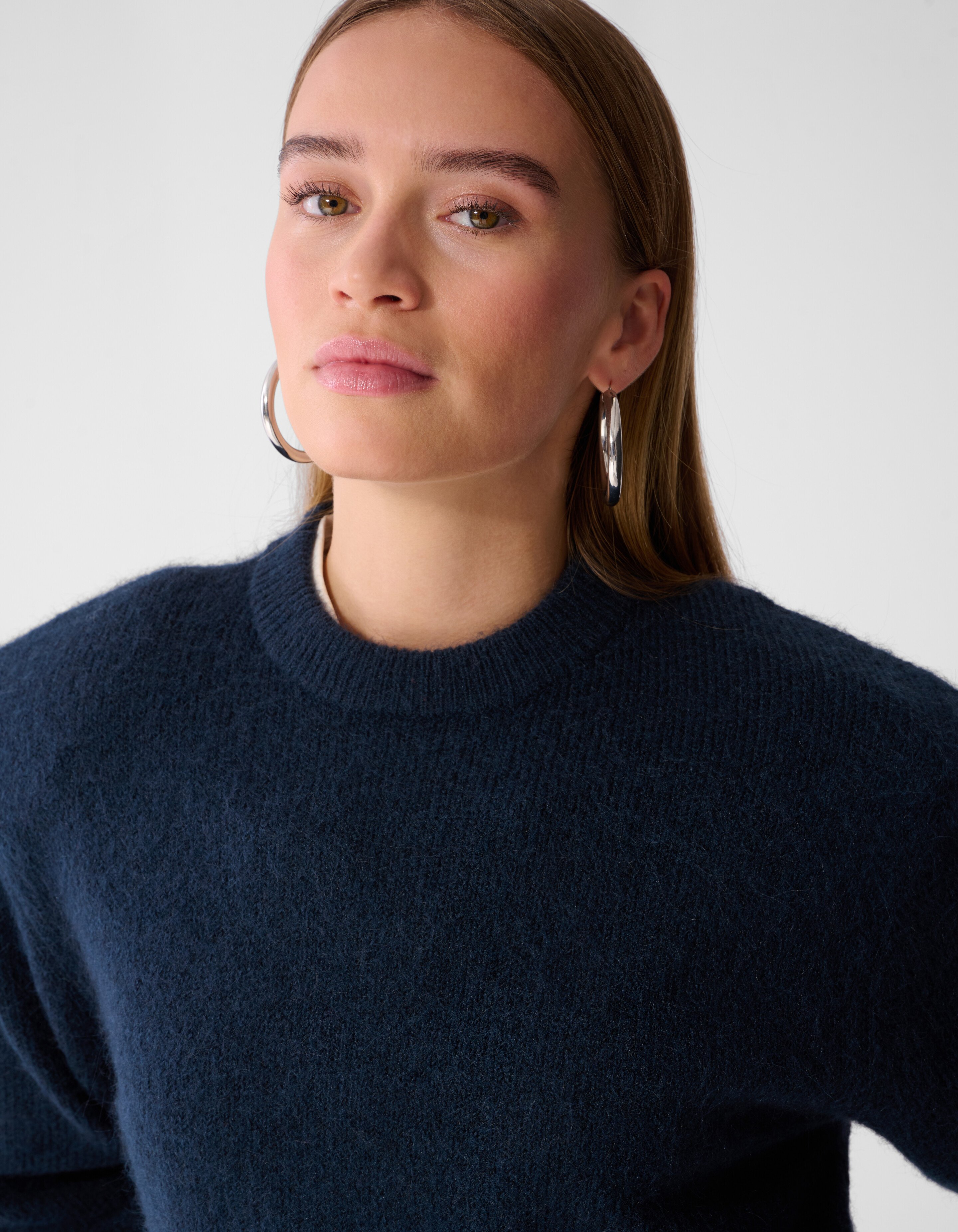 Shoulder Crew Strickpullover Dunkelblau SHOEBY WOMEN