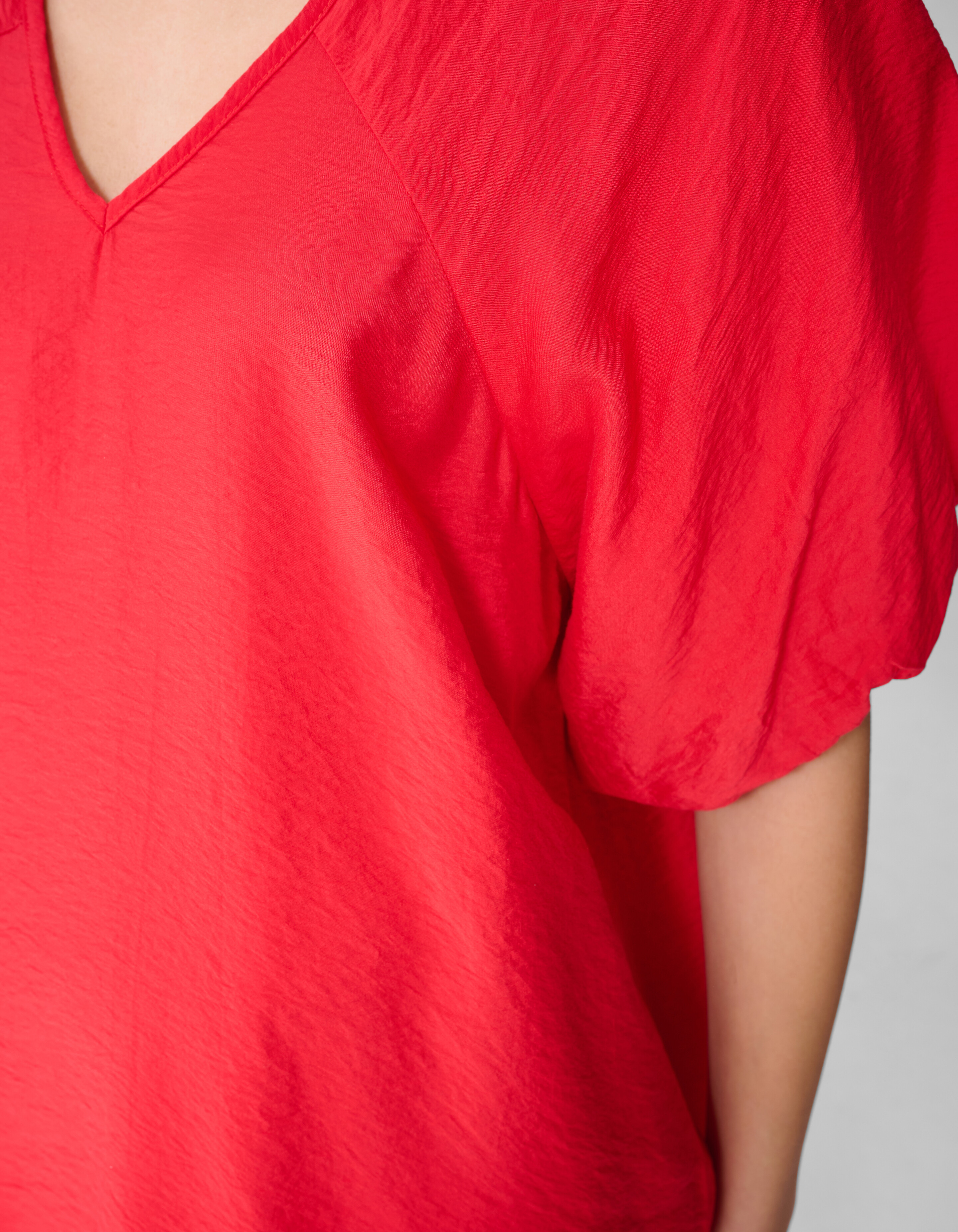 V-Ausschnitt Mini Kleid Rot SHOEBY WOMEN