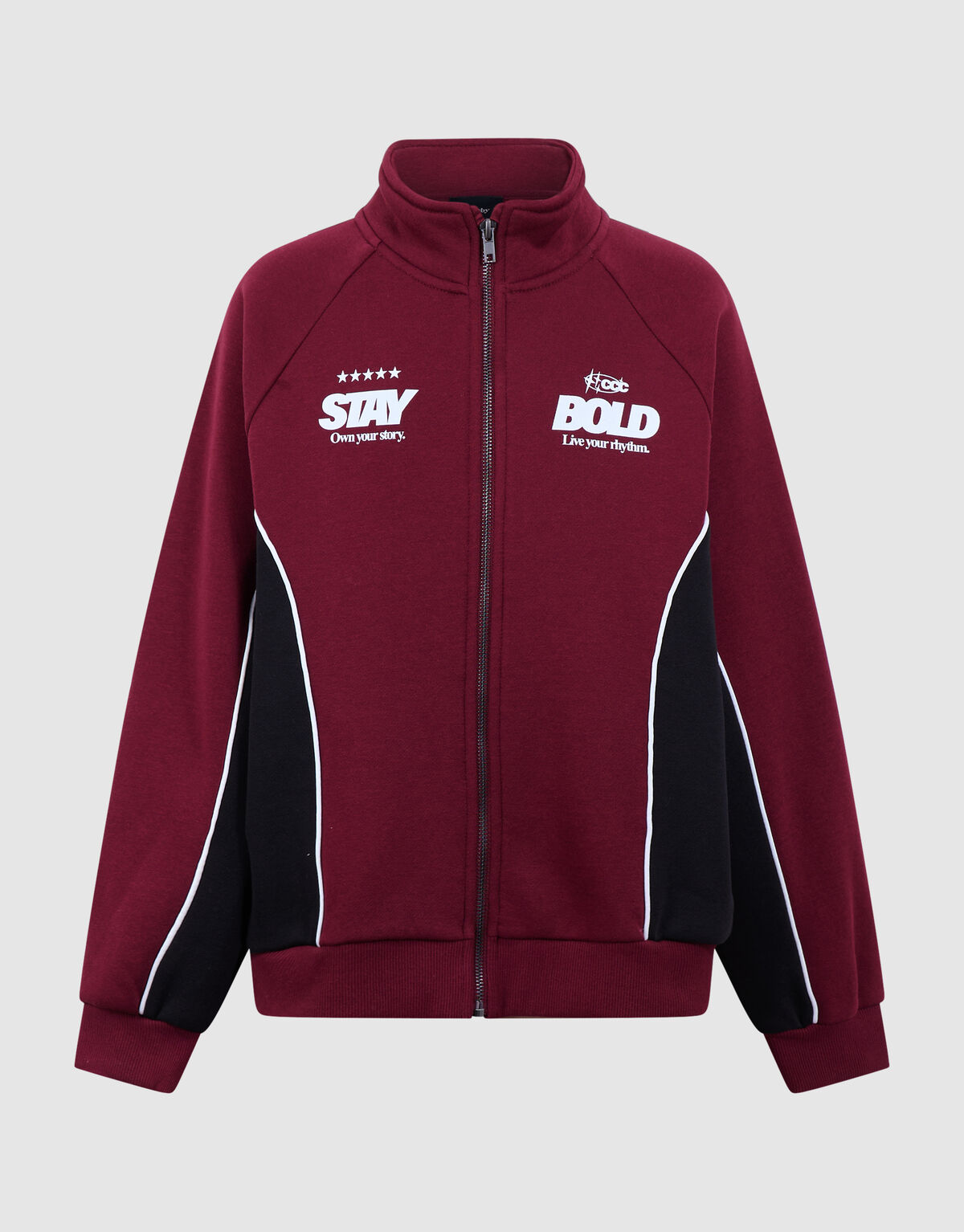 Sportliche Jacke mit Paspelierung Dunkelrot SHOEBY BOYS