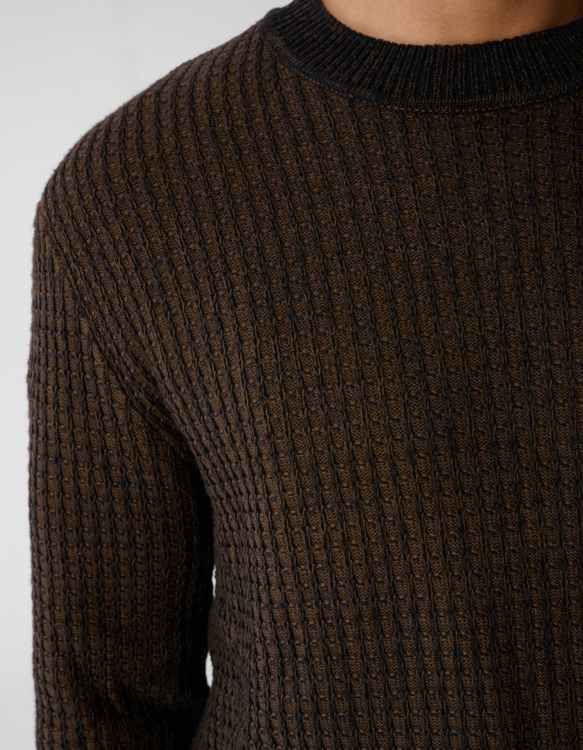 Waffel Strickpullover Mit Rundhalsausschnitt Dunke SHOEBY MEN