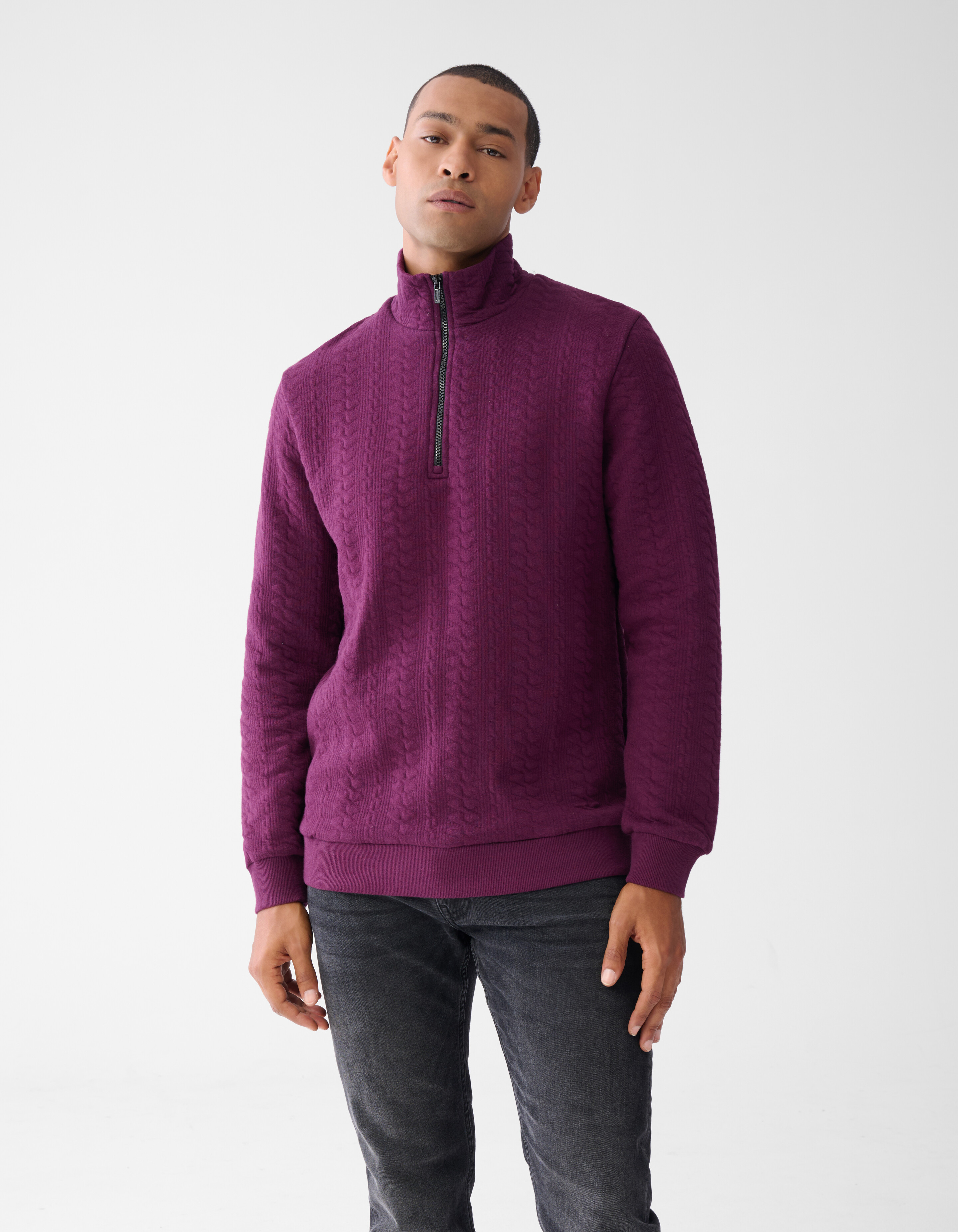 Pullover mit Reißverschluss Rot SHOEBY MEN