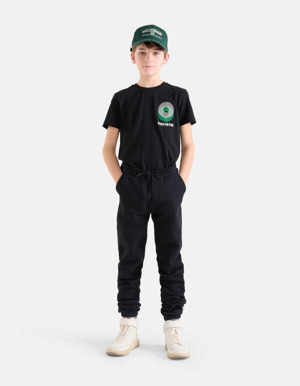 Bedrucktes T-shirt Schwarz SHOEBY BOYS