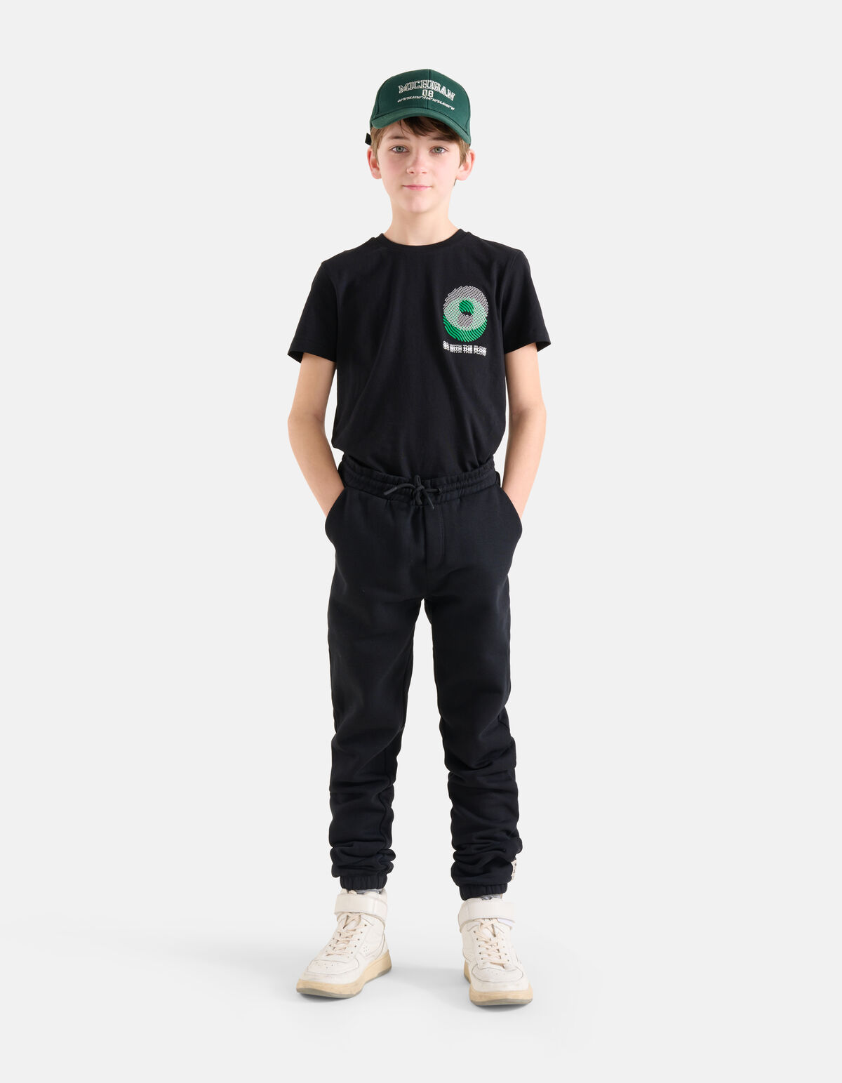 Bedrucktes T-shirt Schwarz SHOEBY BOYS