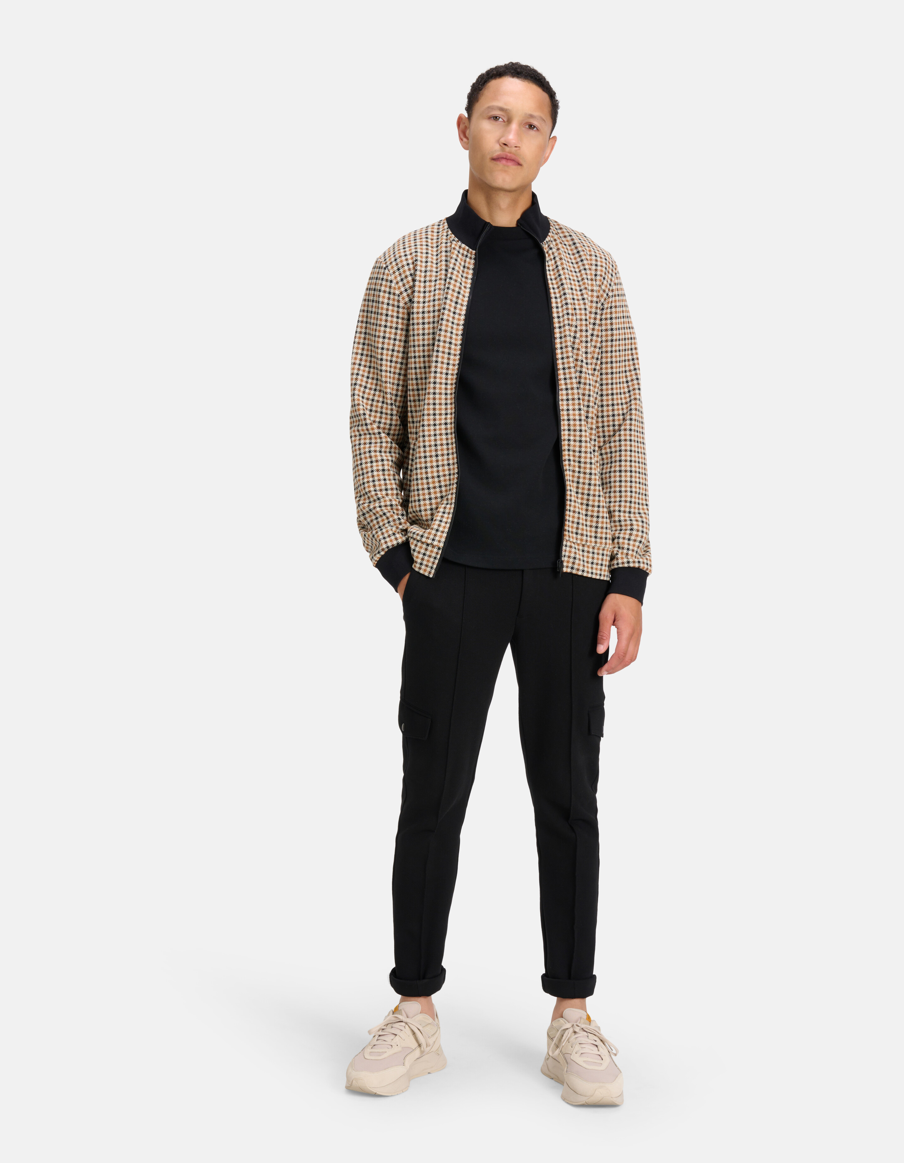 Karierte Strickjacke Braun SHOEBY MEN