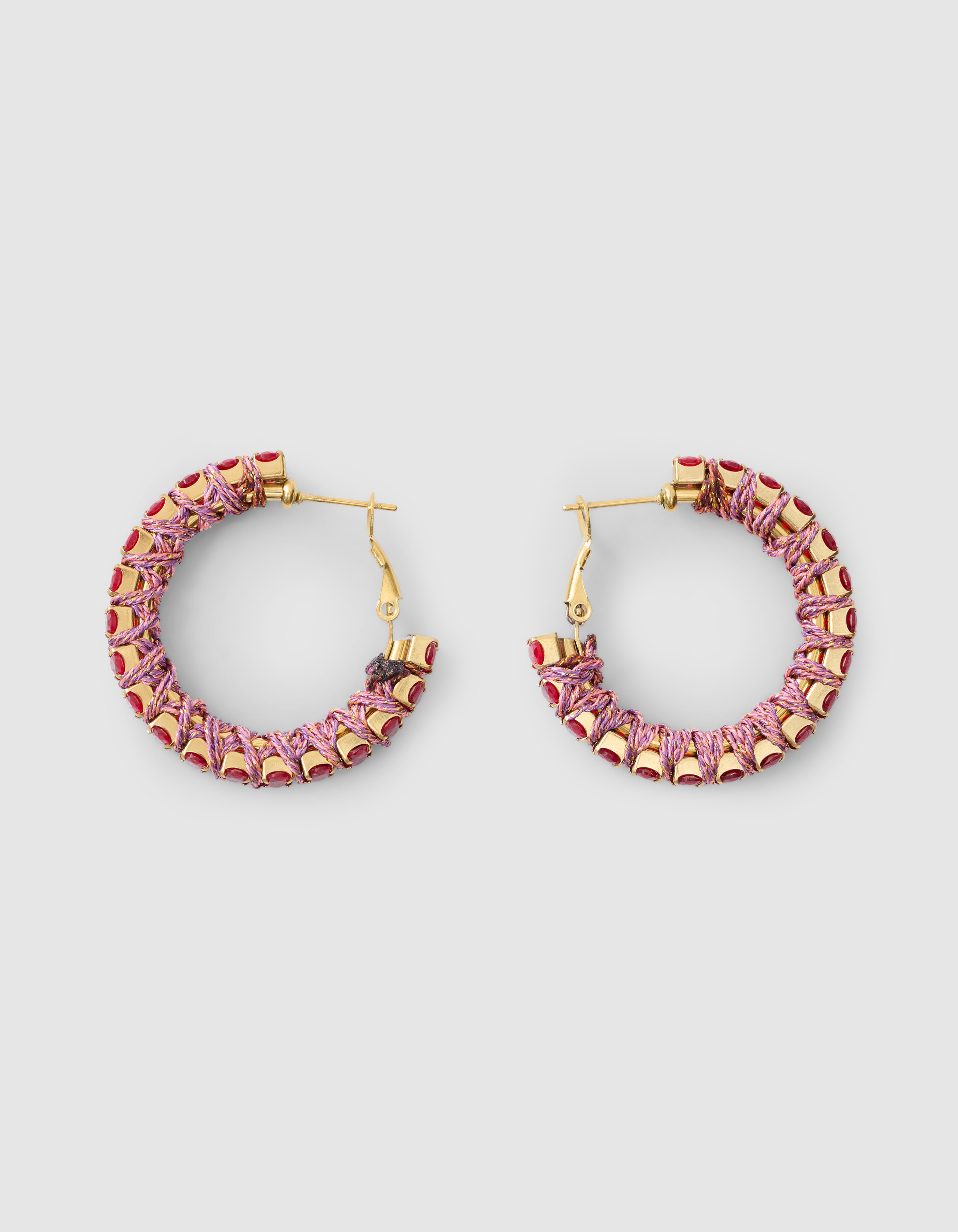 Strass-Creolen Gold/Rot SHOEBY ACCESSOIRES