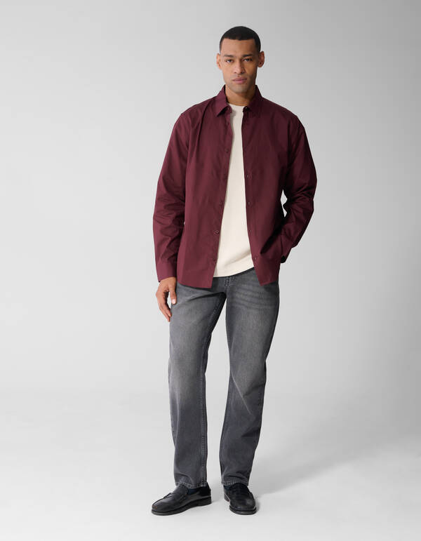 Basic Hemd Dunkelrot SHOEBY MEN