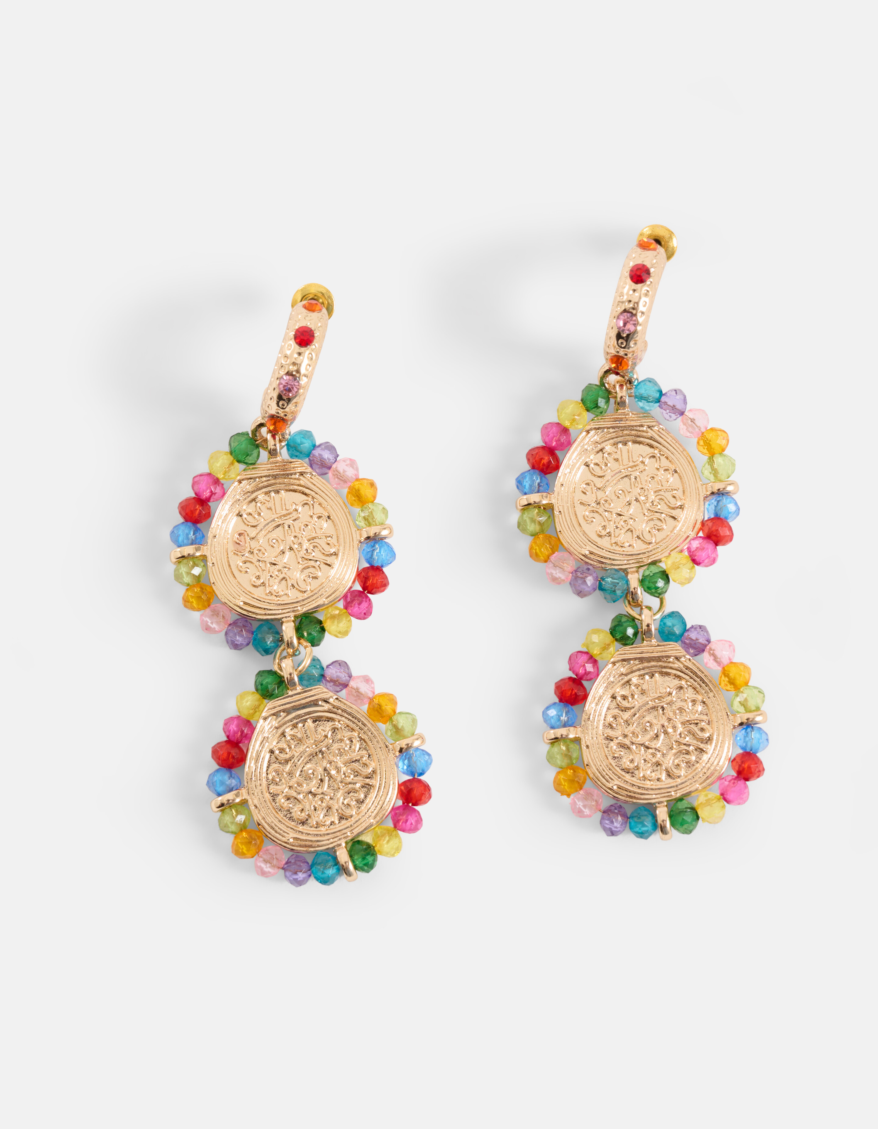 Perlenmünzen-Ohrringe Gold SHOEBY ACCESSOIRES