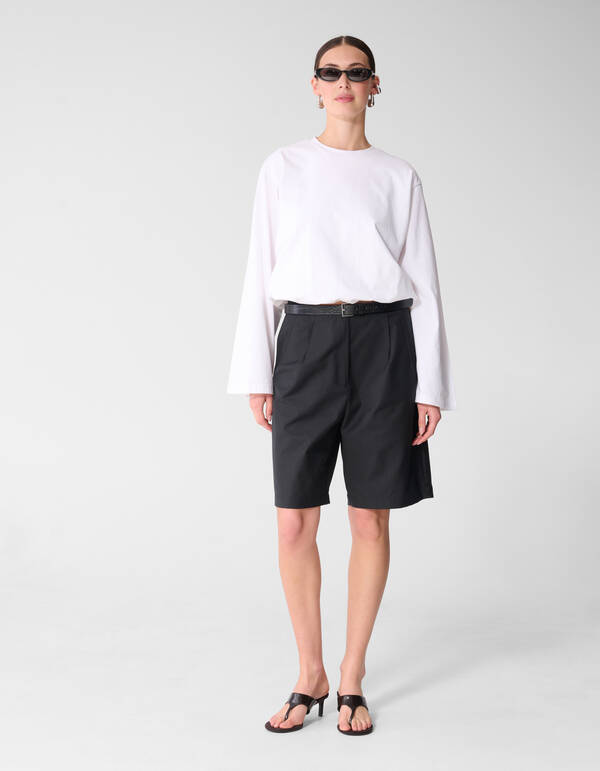 Wei&szlig;es Ballon-Langarmshirt SHOEBY WOMEN